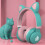 Wireless Bluetooth Headset with Cat-Ear Design and LED Light 6