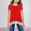 Girls Knotted Tunic Top Red Size 140 3