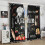 Farmhouse Kitchen Curtains Black White Chef Hat Print 4