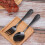 Black spoons and forks set heavy duty 8 pcs 1