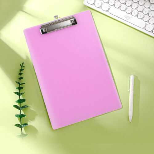 Recycled Plastic Clipboard A4 Pink 8.8" x 12.3"