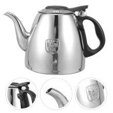 Kitchen Water Kettle Silver 1.5L Round Bottom Spout