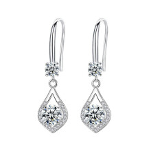 Women's Blue Rhinestone Water Drop Earrings 1 Pair