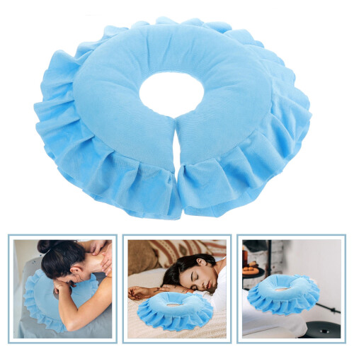 Spa Face Relax Pillow Blue for Massage Tables and Beauty
