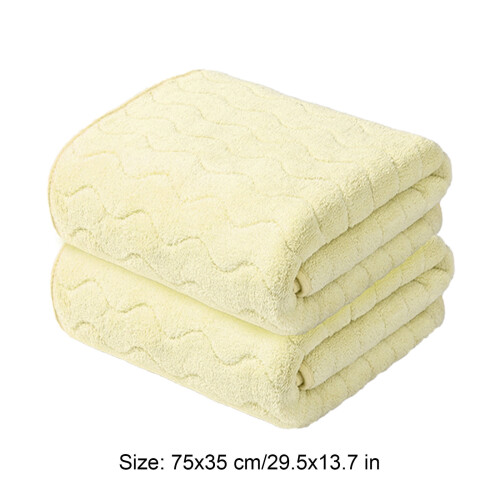 Bath Towels Polyester Soft Absorbent 2 Pcs 75x35cm 1