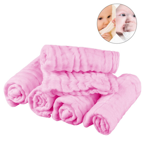 Cotton Wipes for Sensitive Skin 6-Layer Gauze 5 Pcs
