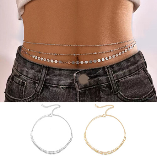 Waist Chain Adjustable Sequin Three-Layer Belly Dance Prop