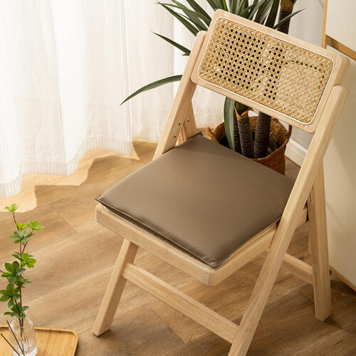 PU Leather Chair Pad Square Memory Foam Cushion 1 Piece