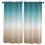 Teal Green Khaki Gradient Curtains 2-Pack 1