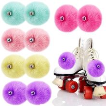 Fluffy Pom Poms for Roller Skates 5 Pairs