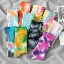 Unisex Mid-Calf Tie-Dye Sports Socks 1 Pair
