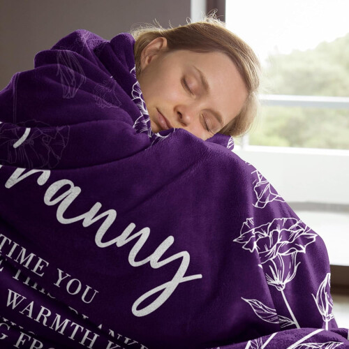 Purple flannel throw blanket 50x60 inches 2
