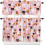 Pink Halloween Kitchen Curtains Set with Ghost Skeleton 1