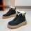 Women's Snow Boots Black Size 8 Breathable Speed Laces 2