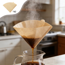 Pour-Over Coffee Filter Paper Brown/White 12x11.5 cm 35g/50g