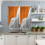 Abstract Orange Grey Gradient Curtains for Living Room 4