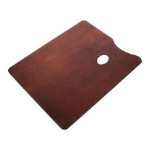 Brown Wooden Watercolor Palette Decorative Practical