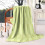 Sage Green Checkered Throw Blanket 50x60in 1
