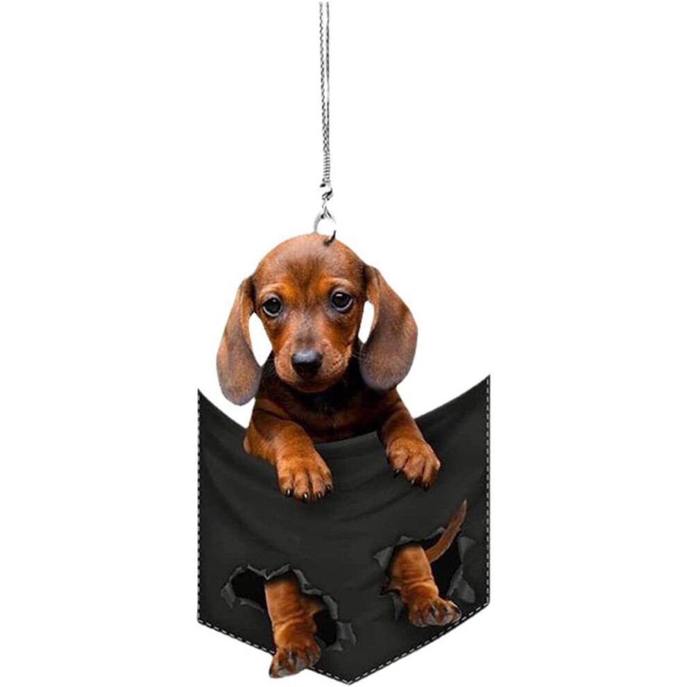 Dog Car Hanging Ornament Set Â Puppy Pendant For Rearview 9377112753140