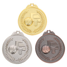 Basketball Competition Award Medals Silver Round 3 pcs