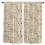 Retro Floral Tile Pattern Curtains with Rod Pocket 1