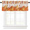 Burnt Orange Pumpkin Valance Rustic Linen 54"x18" 1