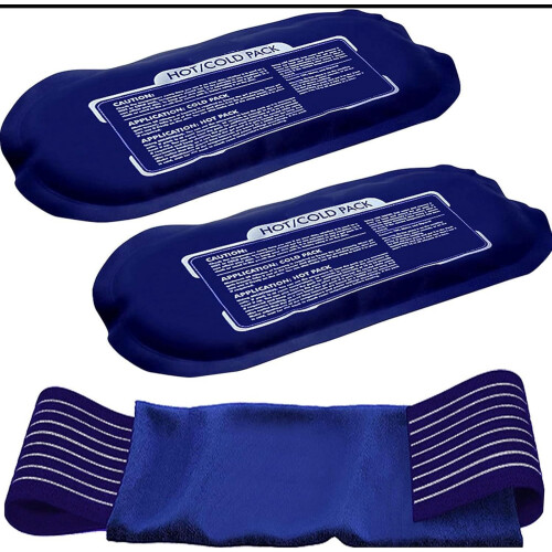 Reusable Soft Gel Hot Cold Therapy Pack with Adjustable Wrap