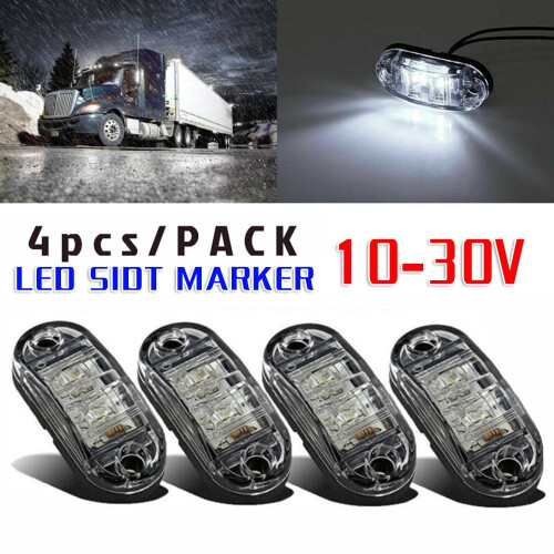 LED Side Marker Lights 12-24V 4 pcs Yellow Red White 1