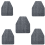 Striped Urinal Mats Non-Slip Water-Absorbent 5-Pack 16.73" 1