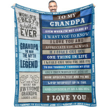 Morbida coperta per il nonno – 50"x60", regalo per la festa del papà o per il compleanno.