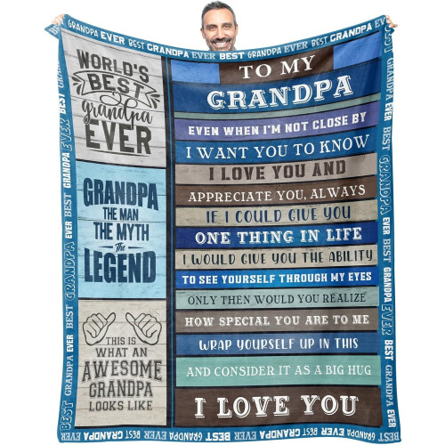 Kuschelige Opa-Decke – 127 x 152 cm, Vatertags- oder Geburtstagsgeschenk