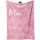 Pink Flannel Throw Blanket 50x60 inches 1
