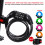 Bike Cable Lock 5-Digit Resettable Orange 7