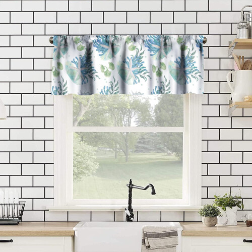 Nautical Valances Ocean Theme Seashell Coral Thermal 1