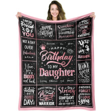 Couverture d'anniversaire pour fille 152 x 127 cm