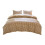 Gingham Duvet Cover Set Full Size Brown Plaid Bedding with 1