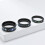 Tungsten Steel Couple Ring with Abalone Shell Opal Inlay 3
