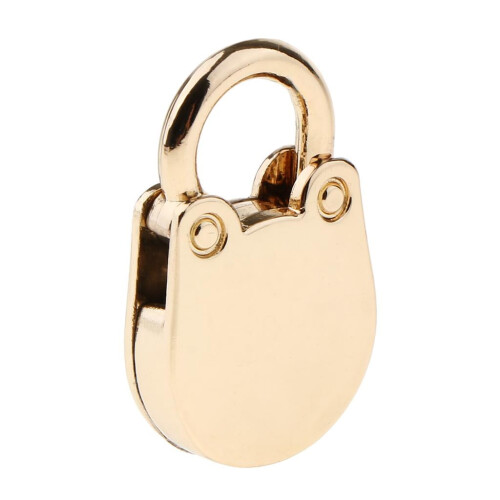Vintage Padlock Mini Security Lock with Key Light Gold 5 2