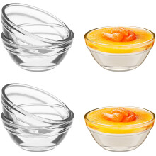 Small Glass Bowls Transparent Stackable 6 Pcs