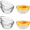 Small Glass Bowls Transparent Stackable 6 Pcs 1