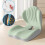 L-Shaped Car Seat Cushion Memory Foam Green 1