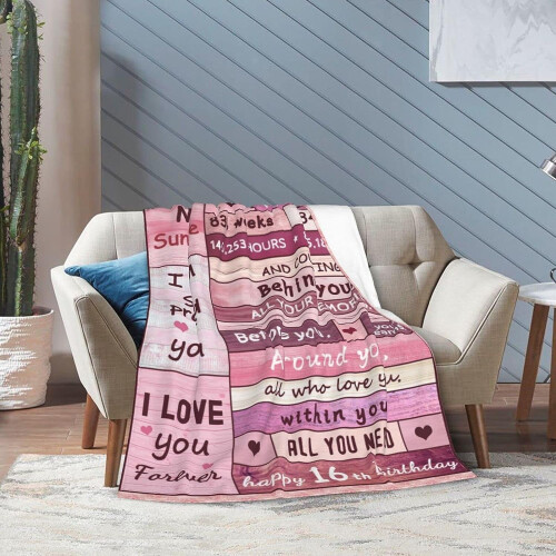 Couverture Sweet16 pour filles 127 x 102 cm