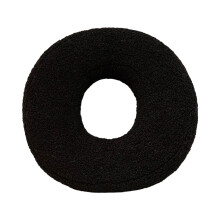 Alphabet Pillow Black Soft Plush O 1 piece