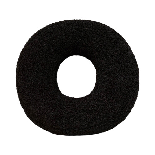Alphabet Pillow Black Soft Plush O 1 piece