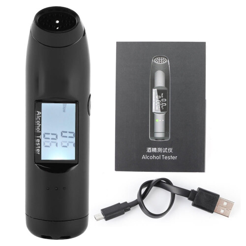 Digital Breathalyzer – Compact LCD Alcohol Detector with