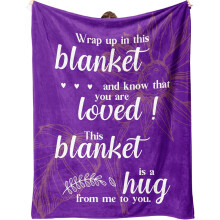 Hug Blanket Purple 60x50 inches for cancer recovery and