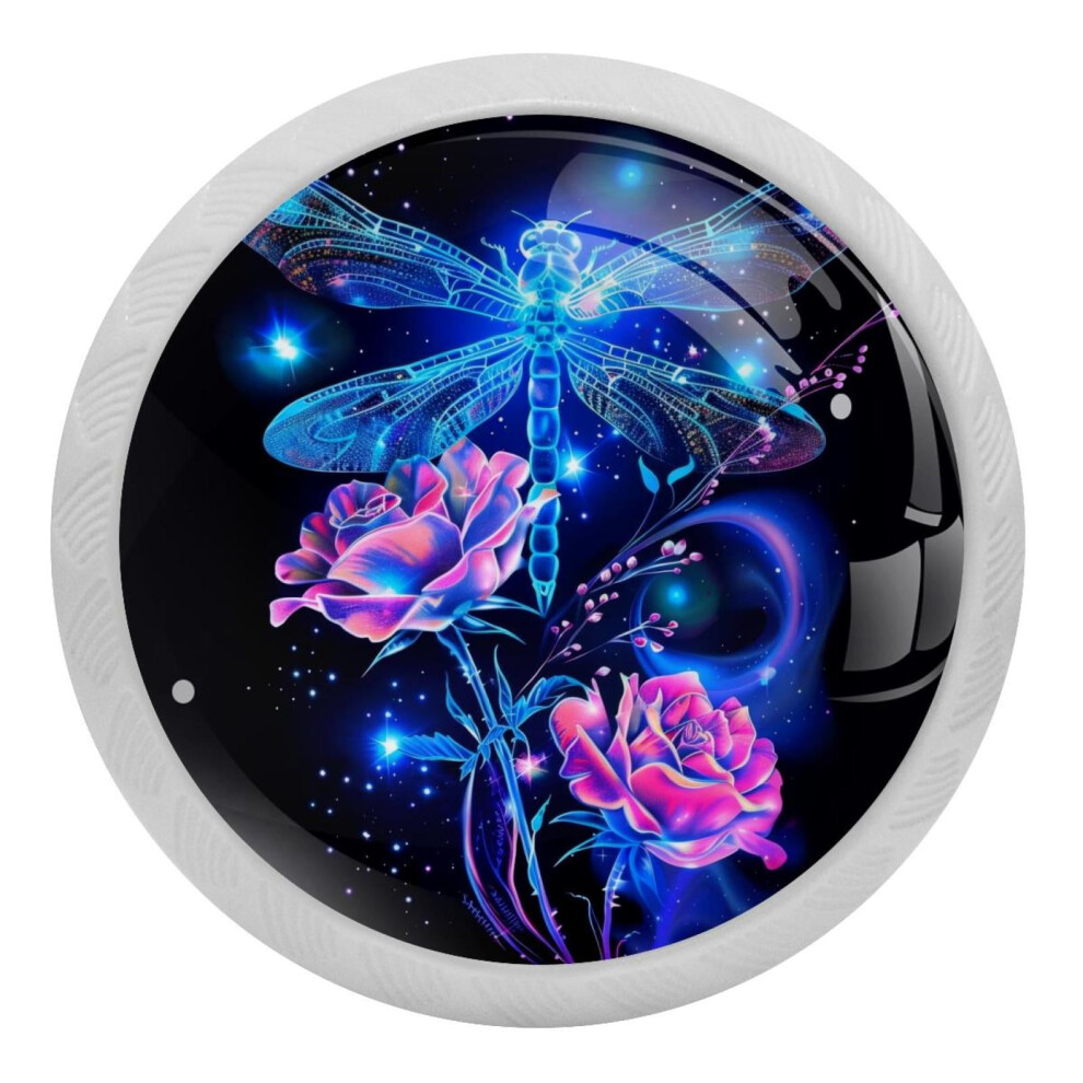 Crystal Glass Cabinet Knobs Glow In Dark 4Pcs 9377112763323