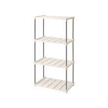 4-Tier Freestanding Storage Shelf Unit White Heavy-Duty 55