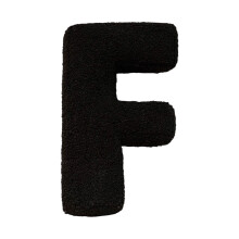 Alphabet Pillow Black Soft Plush 26 Letters F