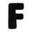 Alphabet Pillow Black Soft Plush 26 Letters F 1